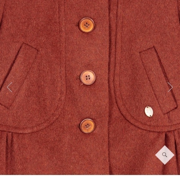 GIRLS Brown Wool Blend Coat - Picture 4 of 6